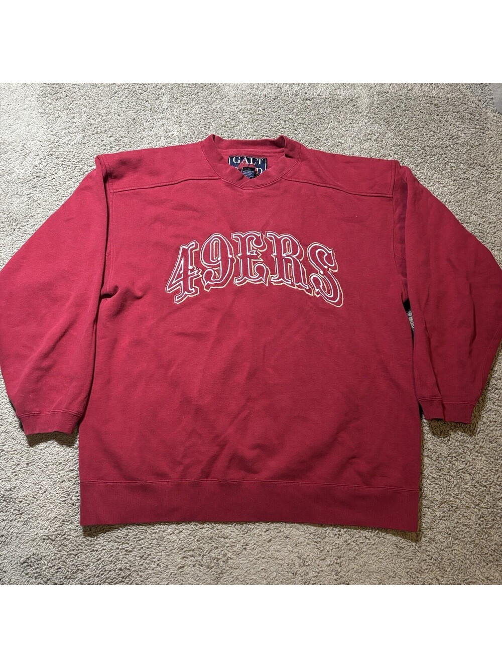 Vintage 90s Galt Sand San Francisco 49ers Sweatshirt Mens Large Red Crewneck